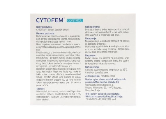 CYTOFEM® Control 20 kesica