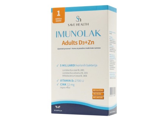 Imunolak Adults D3+Zn 30 kapsula