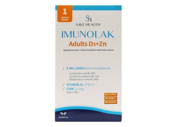 Imunolak Adults D3+Zn 30 kapsula