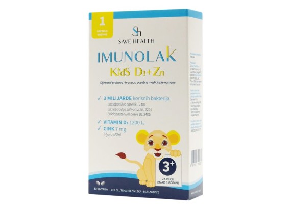 Imunolak Kids D+Zn 30 kapsula