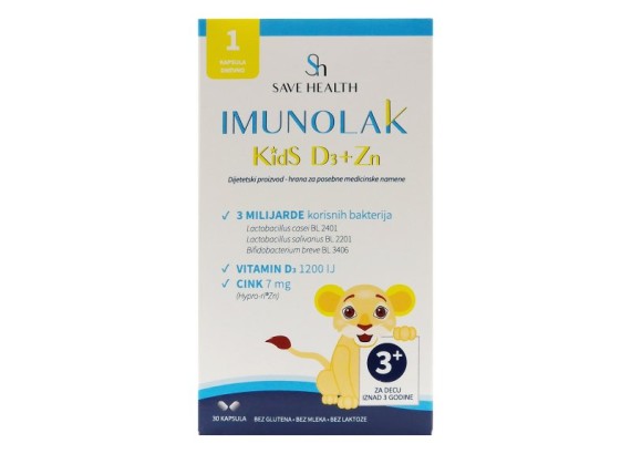 Imunolak Kids D+Zn 30 kapsula