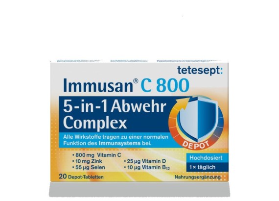 Tetesept Immusan® C 800 5 u 1, 20 depo tableta