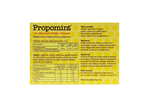 Propomint® med i limun 18 pastila