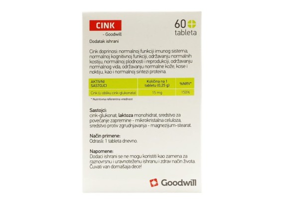 Goodwill Cink 60 tableta
