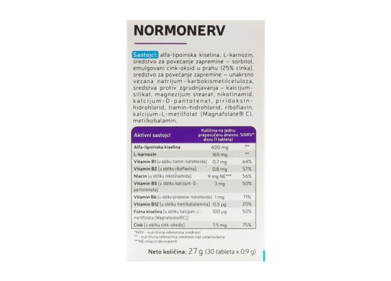 Normonerv 30 tableta