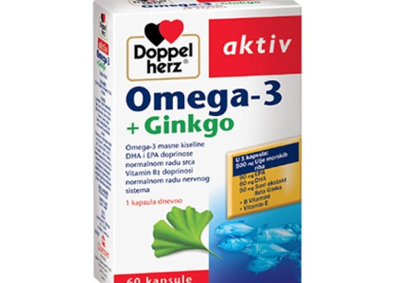 DOPPEL HERZ Omega + Ginkgo 60 kapsula