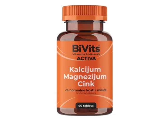 BiVits ACTIVA Kalcijum Magnezijum Cink 60 tableta
