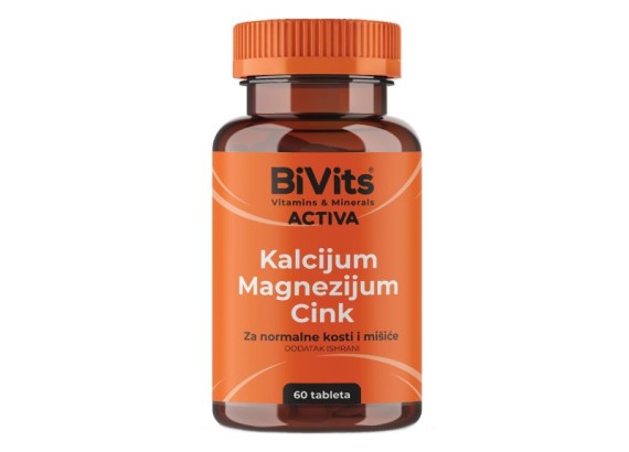 BiVits® ACTIVA Kalcijum Magnezijum Cink 60 tableta