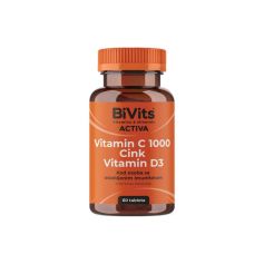BiVits® ACTIVA Vitamin C, Cink i vitamin D3 60 tableta