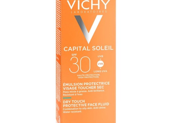 Vichy Capital Soleil Dry Touch fluid SPF30 za mešovitu do masnu osetljivu kožu lica 50 ml