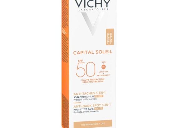 Vichy Capital Soleil tonirana krema za zaštitu od sunca protiv tamnih fleka 3u1 SPF50+ 50 ml