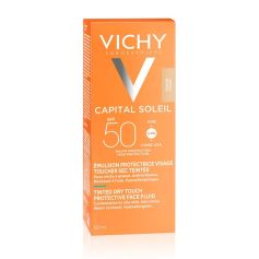 Vichy Capital Soleil Dry Touch BB tonirani fluid za mešovitu do masnu osetljivu kožu lica SPF50  50 ml