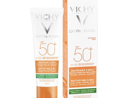 Vichy Capital Soleil matirajuća krema za lice za zaštitu od sunca 3u1  50 ml