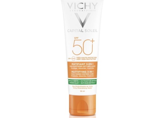 Vichy Capital Soleil matirajuća krema za lice za zaštitu od sunca 3u1  50 ml