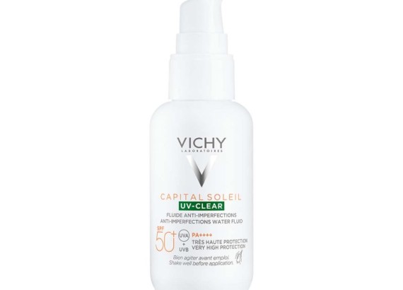 Vichy Capital Soleil UV-CLEAR fluid za zaštitu od sunca protiv nepravilnosti SPF50+ 40 ml