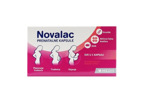 Novalac prenatalne kapsule, 30 kapsula