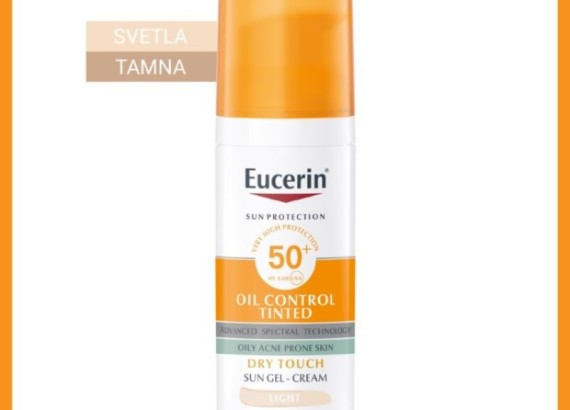 Eucerin Sun Oil Control tonirani gel-krem za zaštitu masne kože od sunca SPF50+ svetli 50 ml