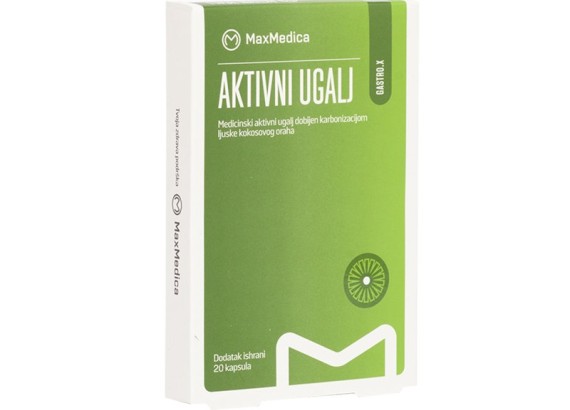 MaxMedica Aktivni ugalj 20 kapsula