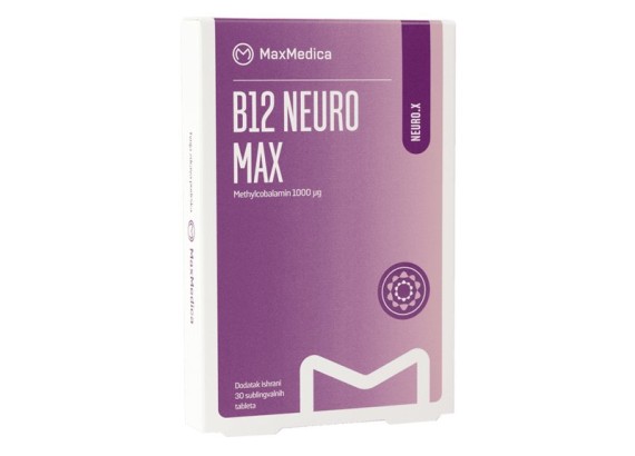 MaxMedica B12 Neuro Max 30 sublingvalnih tableta
