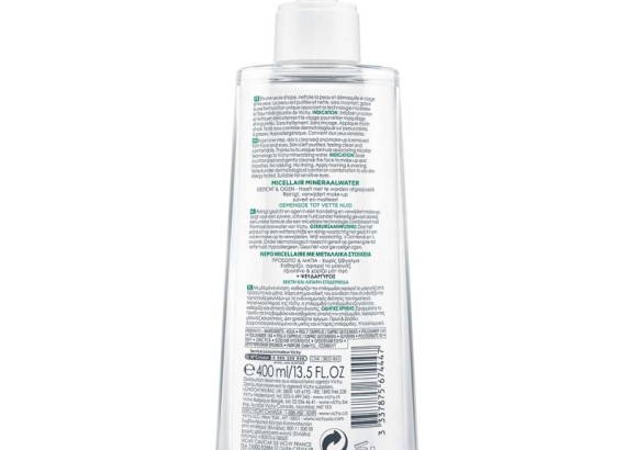 Vichy Pureté Thermale mineralizovana micelarna voda za mešovitu do masnu kožu 400 ml