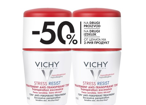 Vichy Déodorant Stress Resist PROMO tretman protiv znojenja 72h roll-on 