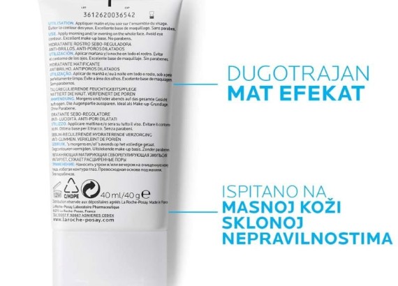 LRP Effaclar Mat hidratantna nega za lice s mat-efektom 40 ml