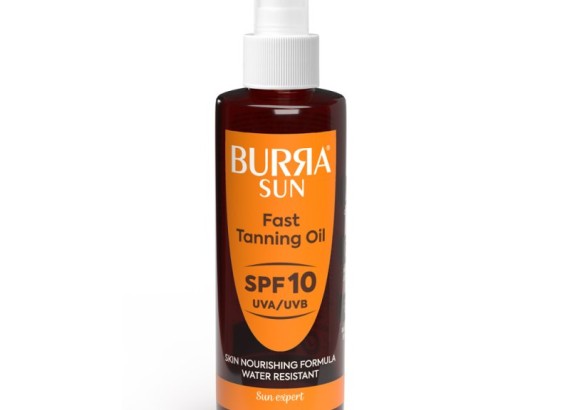 Burra® Sun fast tanning oil sprej SPF 10, 200 ml