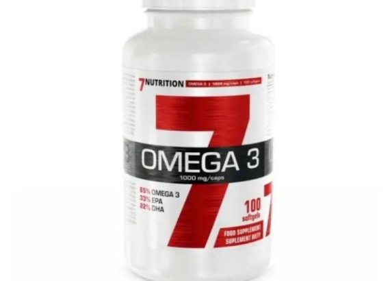 7Nutrition OMEGA 3 1000 mg 100 želatinoznih kapsula	