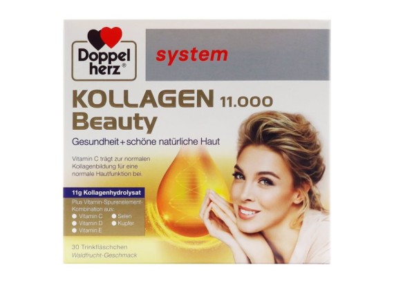 DOPPEL HERZ System Kollagen 11.000 Beauty ampule 30X25 ml  