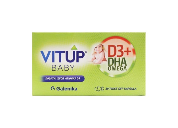 Vitup® D3+ DHA omega baby 30 twist-off kapsula