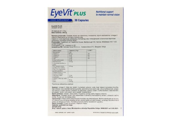 Healthaid EyeVit® Plus 30 kapsula