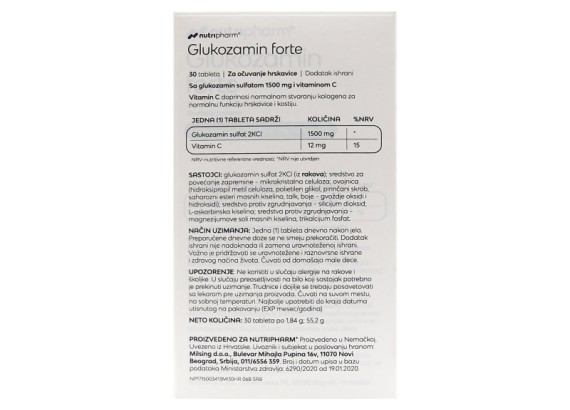 Glukozamin Forte 30 tableta
