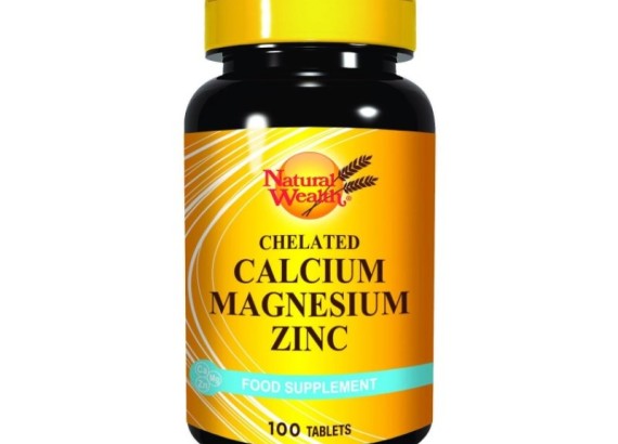 Natural Wealth Helirani Kalcijum-Magnezijum-Cink 100 tableta