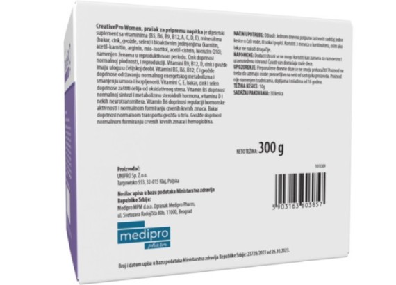 CreativePro Women 30 kesica (ROK 04.12.2025.)