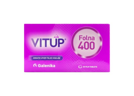 VITUP!® Folna Kiselina 400 mcg 30 film tableta