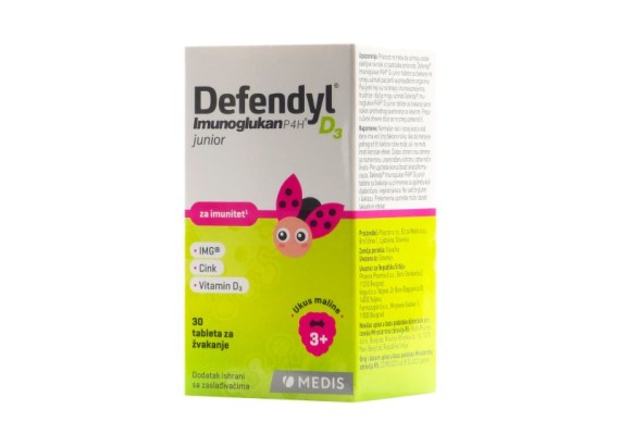 Defendyl Imunoglukan P4H D3 junior 30 tableta za žvakanje