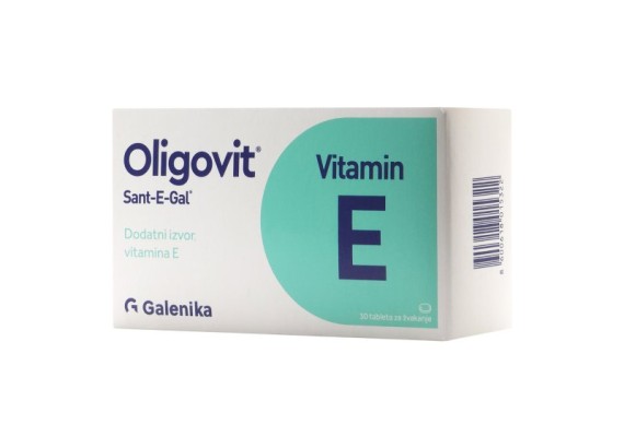 Oligovit Sant-E-Gal Vitamin E100 mg 30 tableta za žvakanje