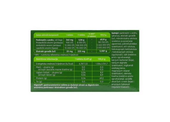 Digestal 20 gastrorezistentnih tableta
