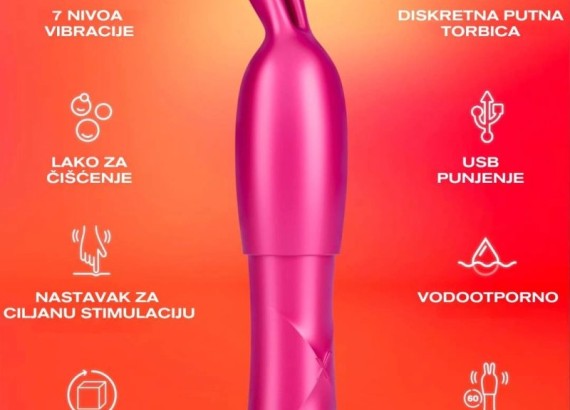 Durex Play Vibe and Tease 2u1 vibrator i nastavak za stimulaciju