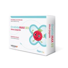 OroKidsMAX D3 ukus jagode 10 tableta za žvakanje