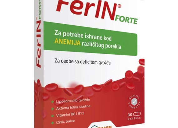 FerIN forte, za anemiju, 30 kapsula