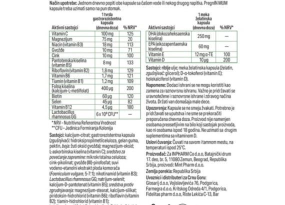PregnIN MUM, nakon trudnoće, 30 + 30 kapsula