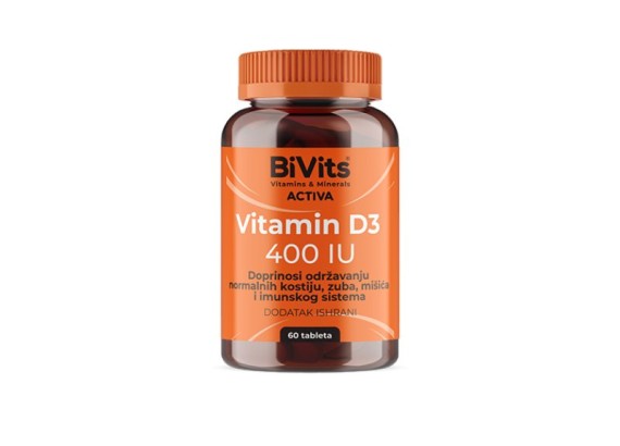 BiVits ACTIVA Vitamin D3 400 IU 60 tableta