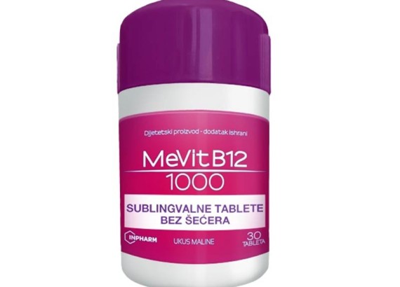 MeVit B12 1000, 30 sublingvalnih tableta