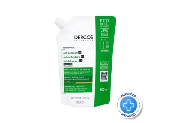 Vichy Dercos Šampon protiv peruti za suvu kosu ECO REFIL 390 ml