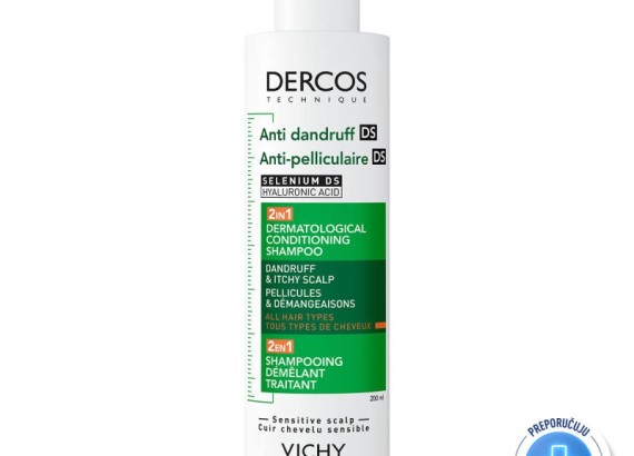 Vichy Dercos 2in1 šampon i regenerator protiv peruti 200 ml