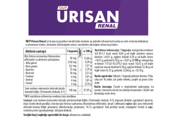 URISAN RENAL SWP 30 kapsula 1+1 gratis