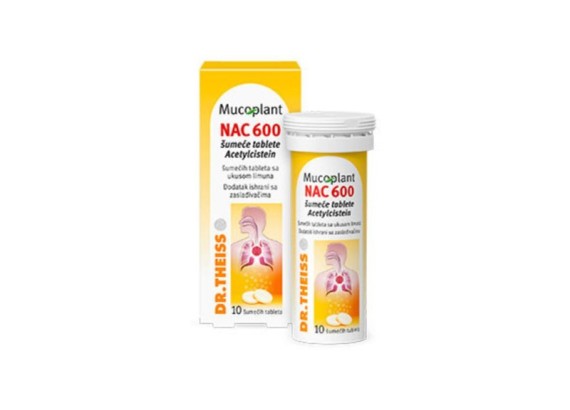 Mucoplant NAC 600 10 šumećih tableta