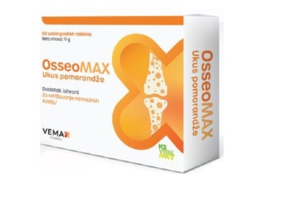 OsseoMAX 30 sublingvalnih tableta – ukus pomorandže
