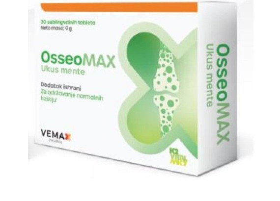 OsseoMAX 30 sublingvalnih tableta – ukus mente